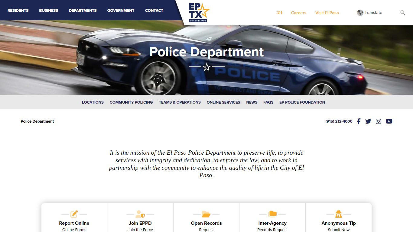 Police Department - City of El Paso